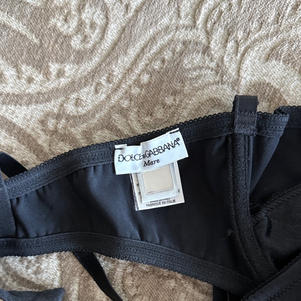 Dolce & Gabbana Black Satin Bra - Picture 2 of 9